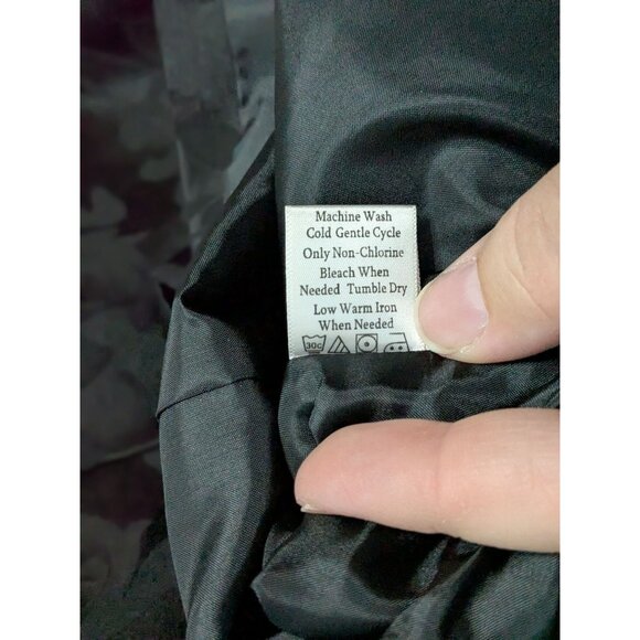 Coldwater Creek Womens Black Floral Jacquard Blazer Jacket Size XL - Picture 7 of 13